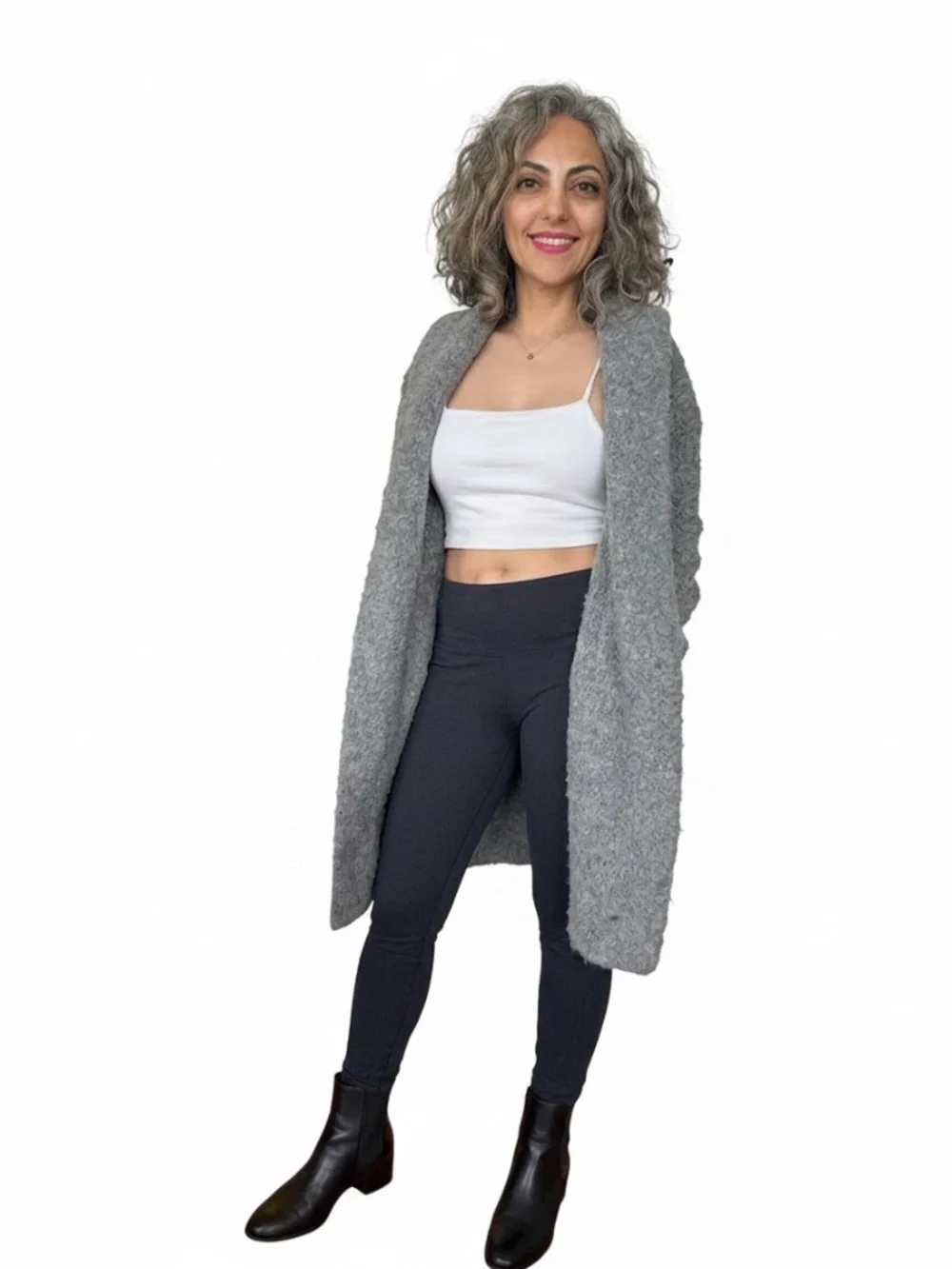 Joie Cozy Gray Knit Cardigan Sweater with Pockets | One Size - Picture 2 of 2